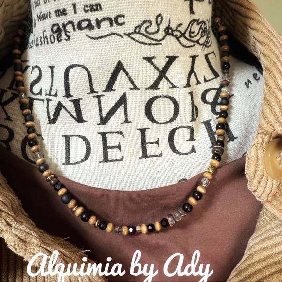 BLACK ONYX CHOKER NECKLACE - Picture 1 of 3